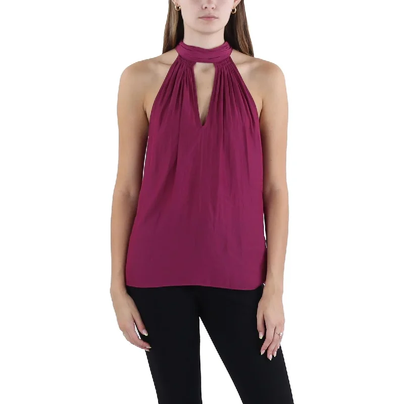 Casual sleeveless topsWomens Tie Neck Sleeveless Halter Top