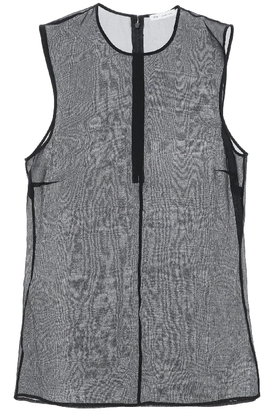 Asian Linen sleeveless topAmi Alexandre Matiussi Women's Sleeveless Silk Top In