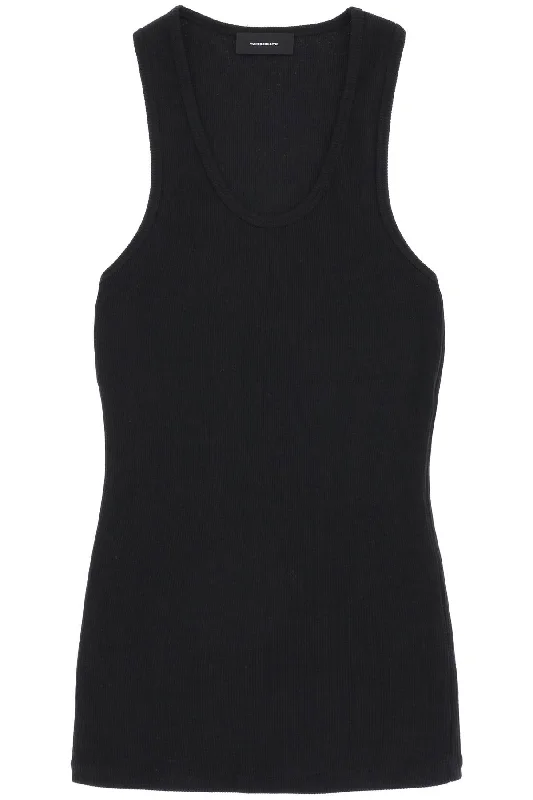 Stretch sleeveless topWardrobe.Nyc Women's Ribbed Sleeveless Top With