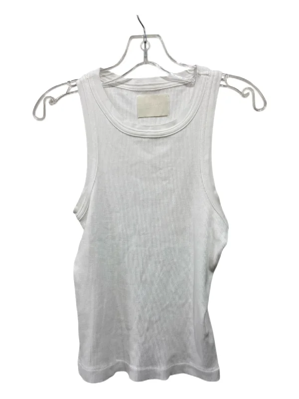 Commuting sleeveless topsCitizens of Humanity Size XS White Organic Cotton Ribbed Sleeveless Top