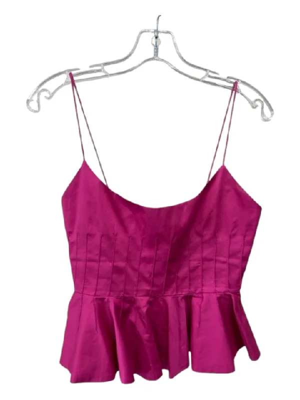 Style relatedHunter Bell Size 2 Magenta Pink Cotton Sleeveless Spaghetti Strap Pintucks Top