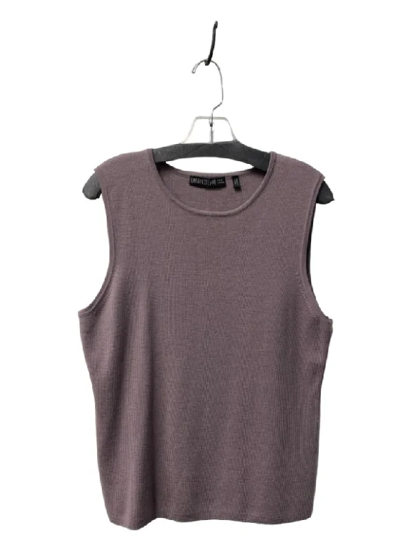 Waterproof sleeveless topLafayette Size XXL Mauve Knit Wool Crew Neck Sleeveless Shell Top