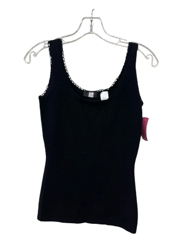 Fashion sleeveless topsSaks Fifth Ave Size XS Black Cashmere Sleeveless Knit Top