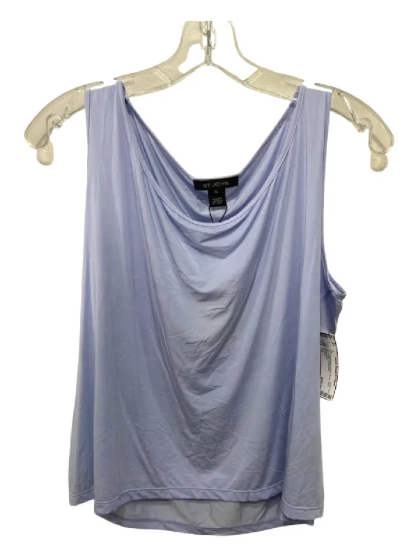 Simple sleeveless topsSt. John Size XL Periwinkle Nylon Scoop Neck Sleeveless Top