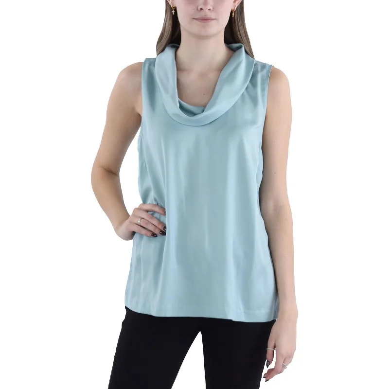 Breathable sleeveless topVince Camuto Womens Cowl Neck Sleeveless Shell