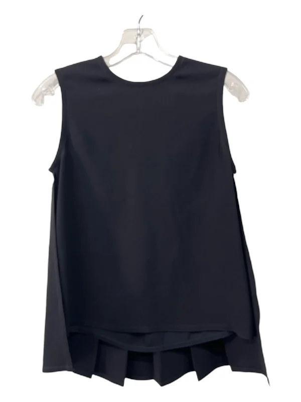 Yigal Azrouel Size 2 Black Triacetate Round Neck Sleeveless Back Keyhole Top