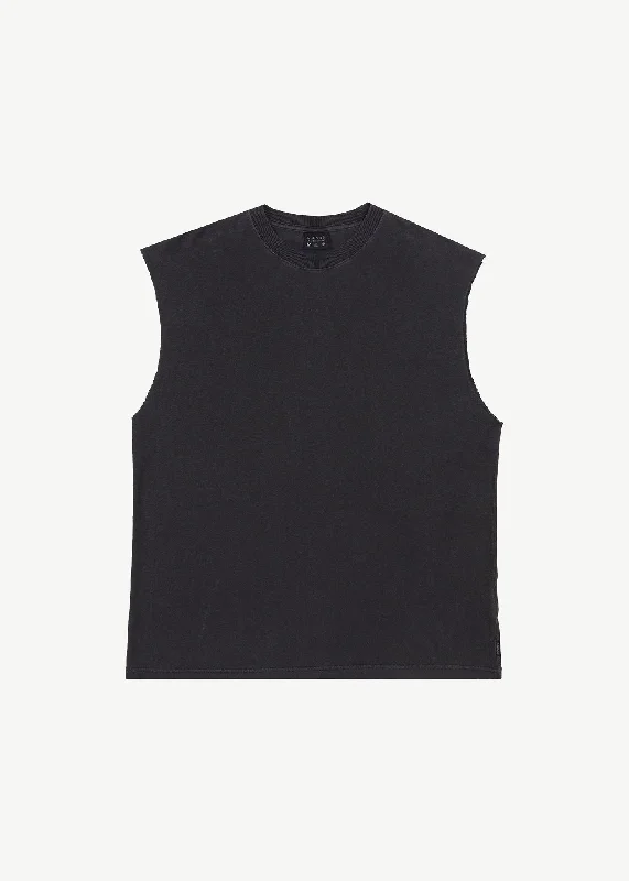 Warm sleeveless topAFENDS Mens Vacation - Sleeveless Tee - Stone Black