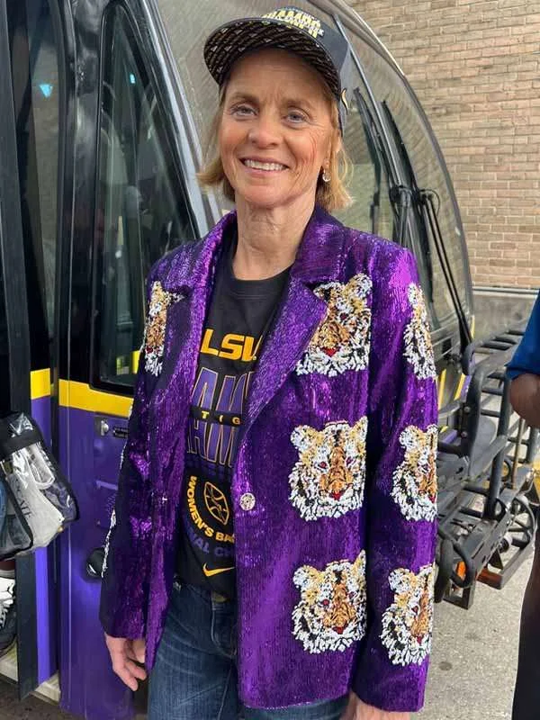 BlazerinnovationKim Mulkey Purple Sequin Blazer