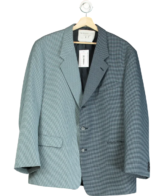 BlazerwinThe Archive Blue Tweed Double-breasted Oversized Blazer No Size