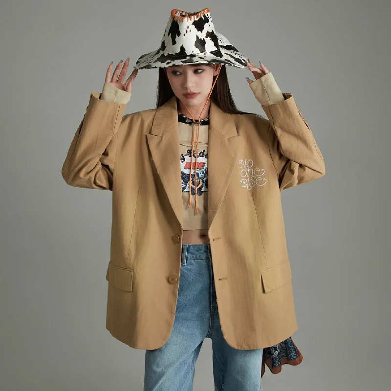 BlazeruniqueNoe Simple Loose Fit Blazer Outer Jacket