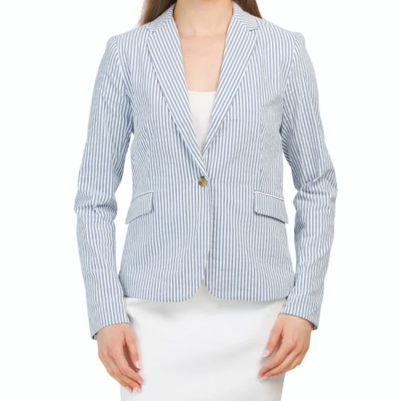 BlazerblockchainJones NY Women's City Fit Cotton Blend Striped Blazer