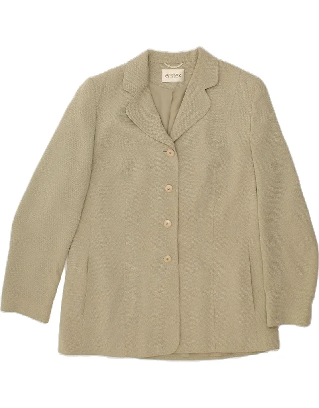 BlazerarenaEASTEX Womens 4 Button Blazer Jacket UK 16 Large Beige Polyester