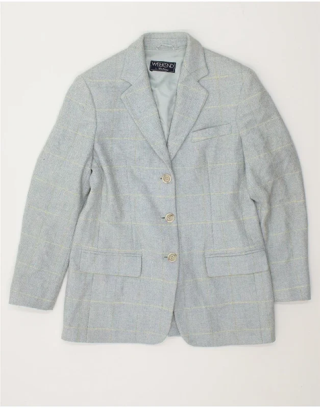 BlazerdesignMAX MARA Womens Weekend 3 Button Blazer Jacket UK 10 Small Blue Striped