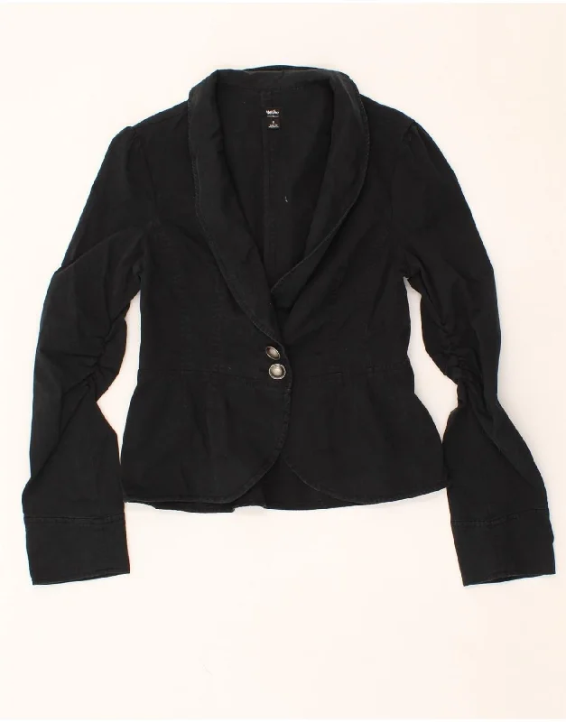 BlazerchampionMOSSIMO Womens 2 Button Blazer Jacket UK 10 Small Black Cotton