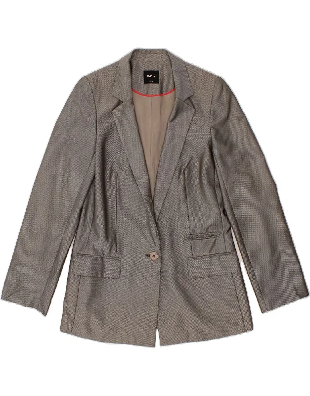 BlazerteamOASIS Womens 1 Button Blazer Jacket UK 10 Small Grey