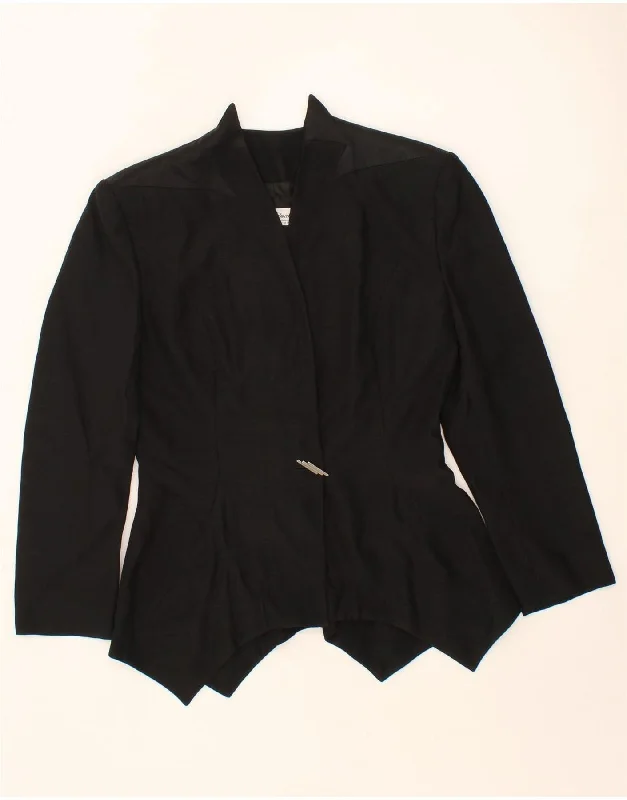 BlazerdanceVINTAGE Womens 1 Button Blazer Jacket IT 42 Medium Black Acetate